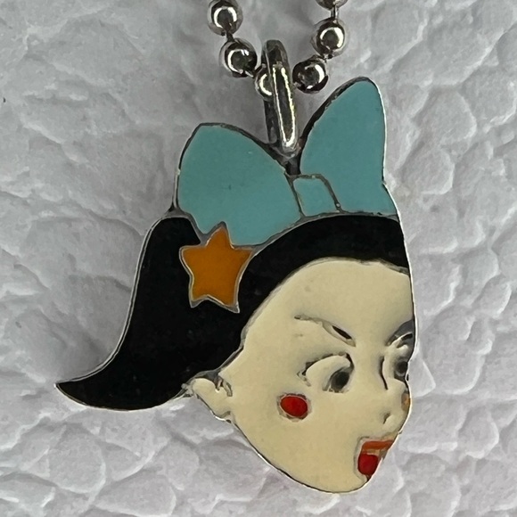 Rare Vintage Silver 925 Christian Dior John Galliano Period Girl Necklace 16" - Picture 3 of 8